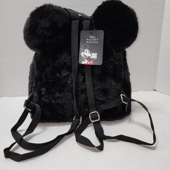 New Mickey Mouse Faux Fur Backpack with Ears from Bioworld main image 6